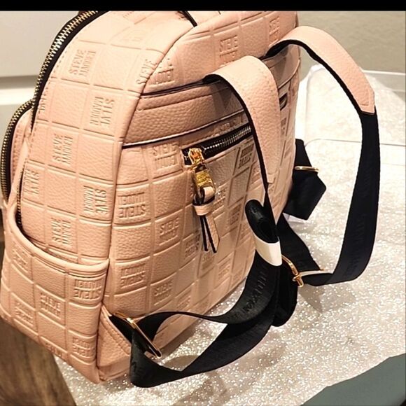 Steve Madden Balma Logo Zipper Backpack- Blush main image 15